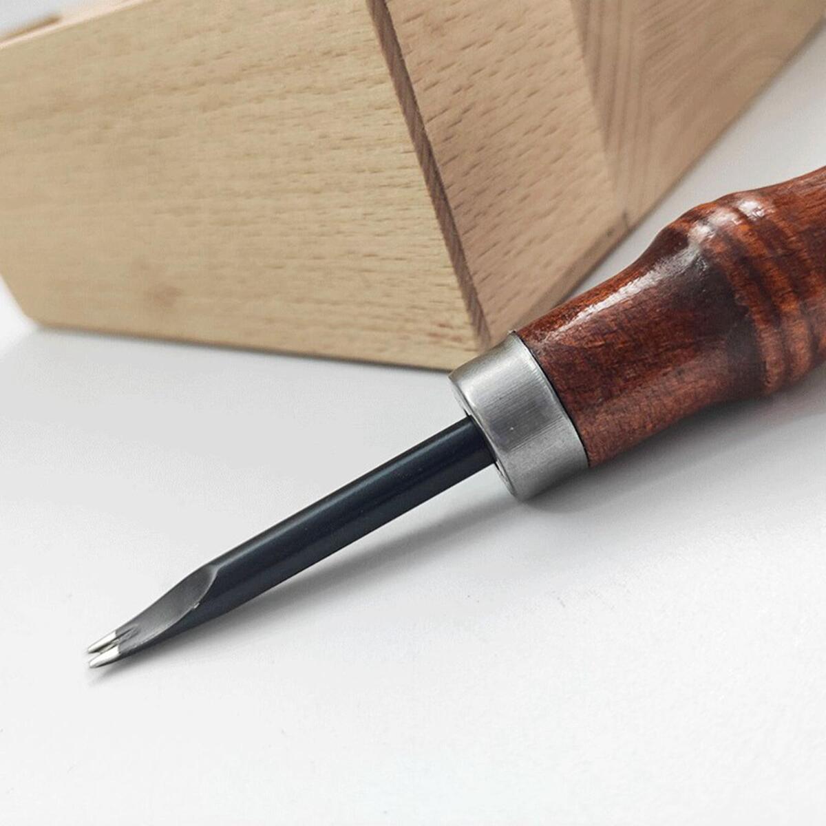Leather  Beveler Wooden Handle Craft Leather Cutting Trimming Tools
