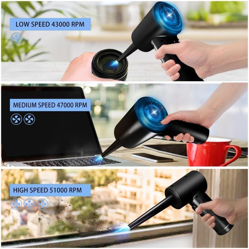 Powerful Electronic Air Dust Blower Cordless Duster for Car Keyboard Home Sofa