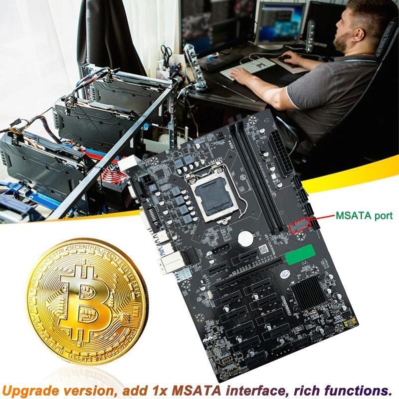 Motherboard B250B BTC CPU Miner Motherboard DDR4 12 PCI-E Graphics Card LGA 1151