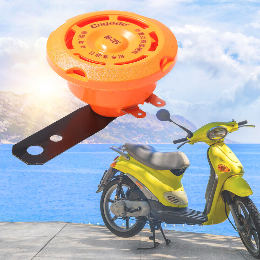 36v/48v/60v Universal Motorcycle Electric Horn Waterproof Round Loud Horns