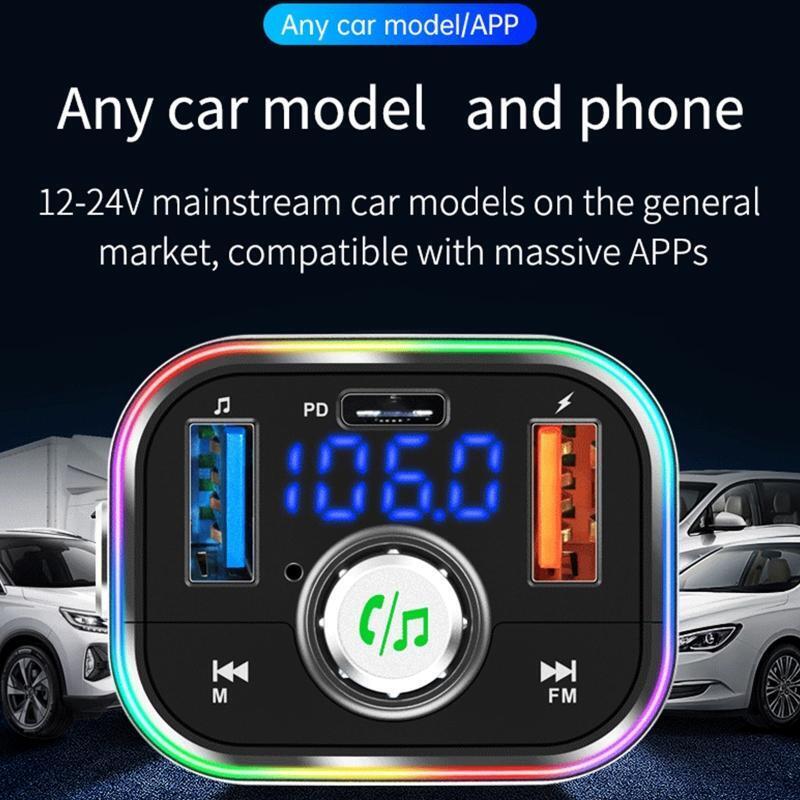 PD3.0 Car Phone Charger Mp3 Player Support App to Play Mobile Phones Music