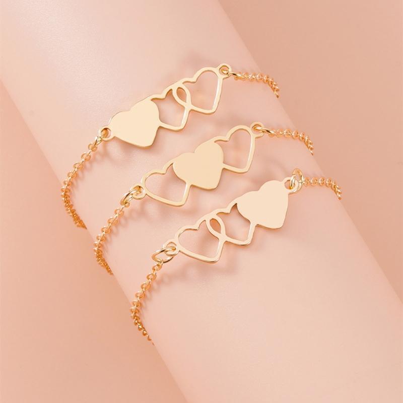 3Pcs/Set Sisters Bracelets Distance Matching Bracelets Sister Gifts for Xmas