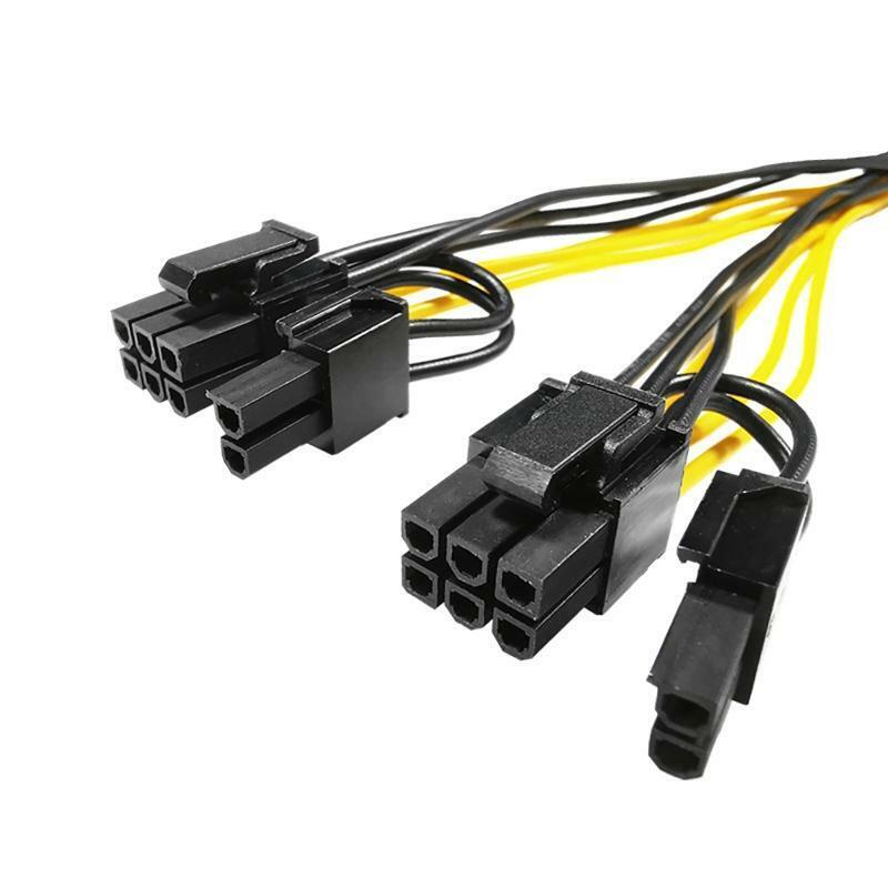 Durable 8pin PCI E Female to Dual 8(6+2)pin PCIe Male Extender Lines Wires