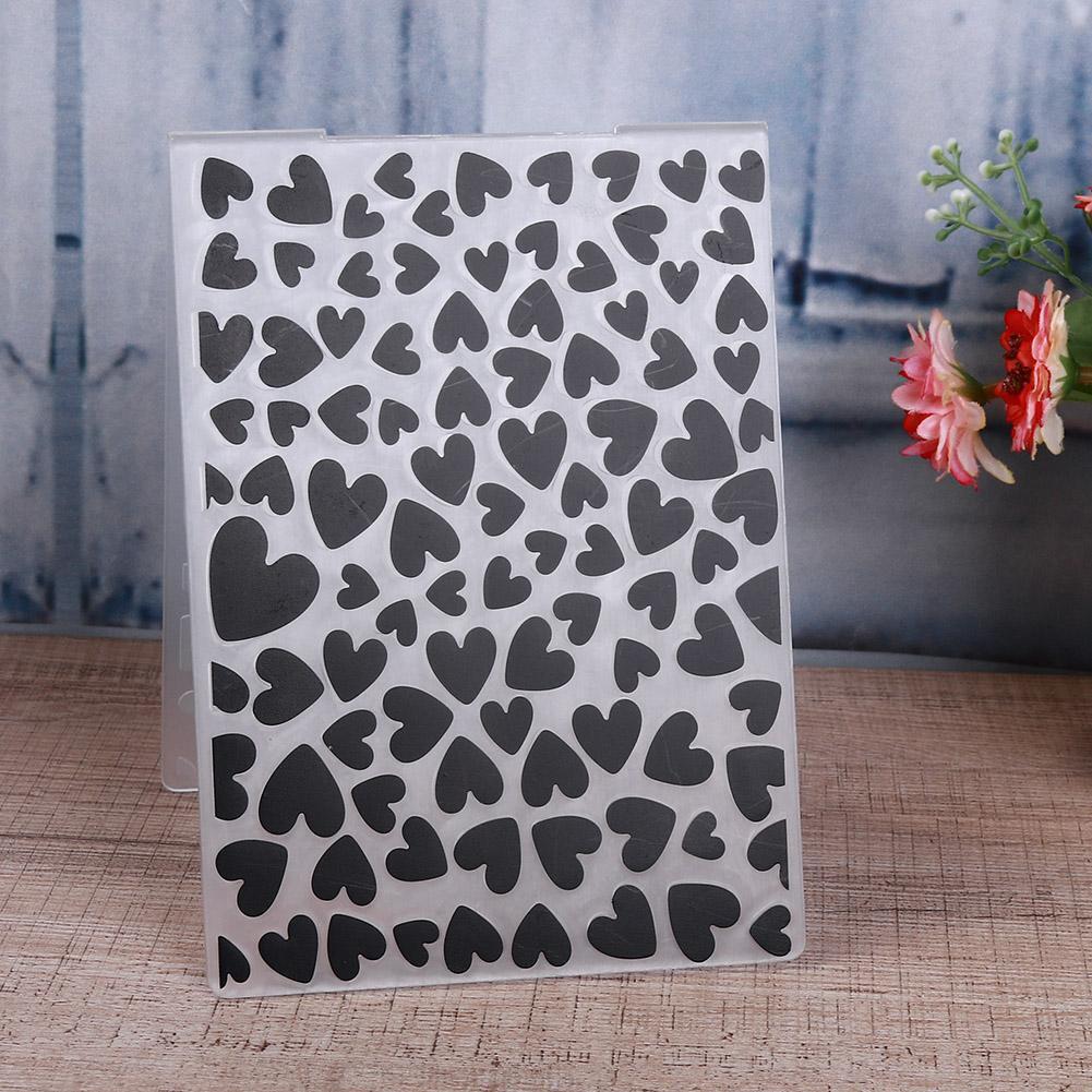 Love Heart Pattern DIY Plastic Scrapbook Embossing Template Cake Stencils