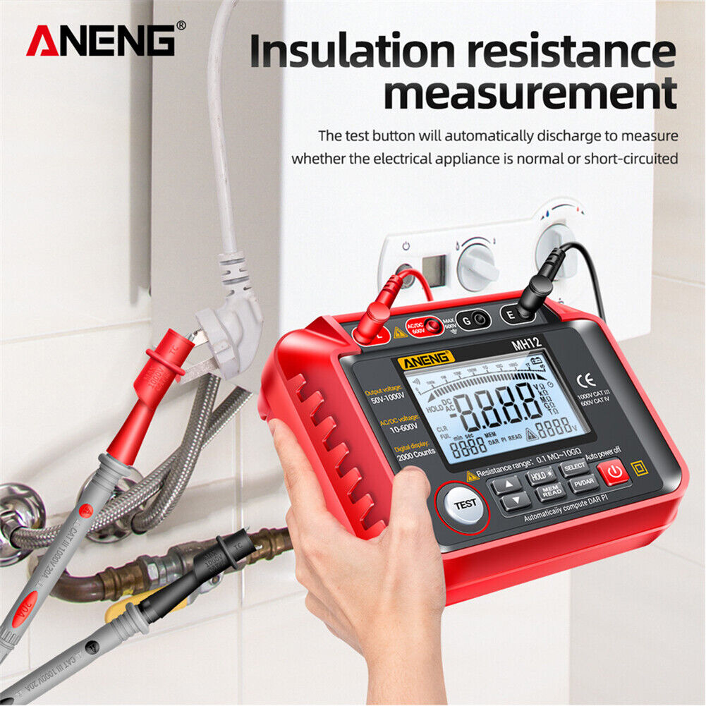ANENG MH12 Insulation Resistance Digital Meter Voltage Megohmmeter Tester