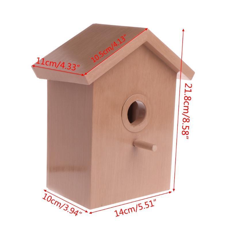 Bird House Swallow DIY Nest Home Decoration Outdoor Breeding Cockatiels Box Roof