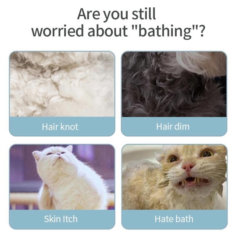No Rinse Pet Wipes for Bathing Dog Grooming Cat Washing Gloves Simple to Use