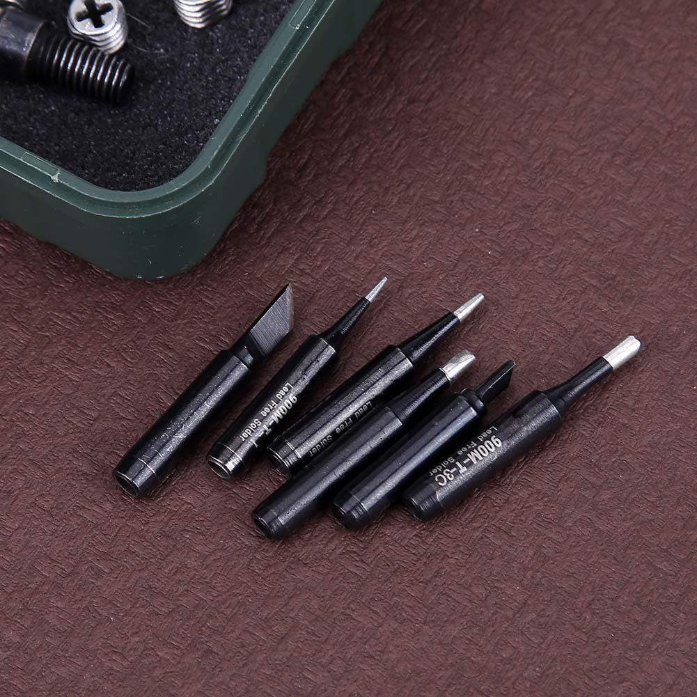6pcs Pure Copper Iron Tip 900M-T Soldering Tip Soldering Rework Station(1)