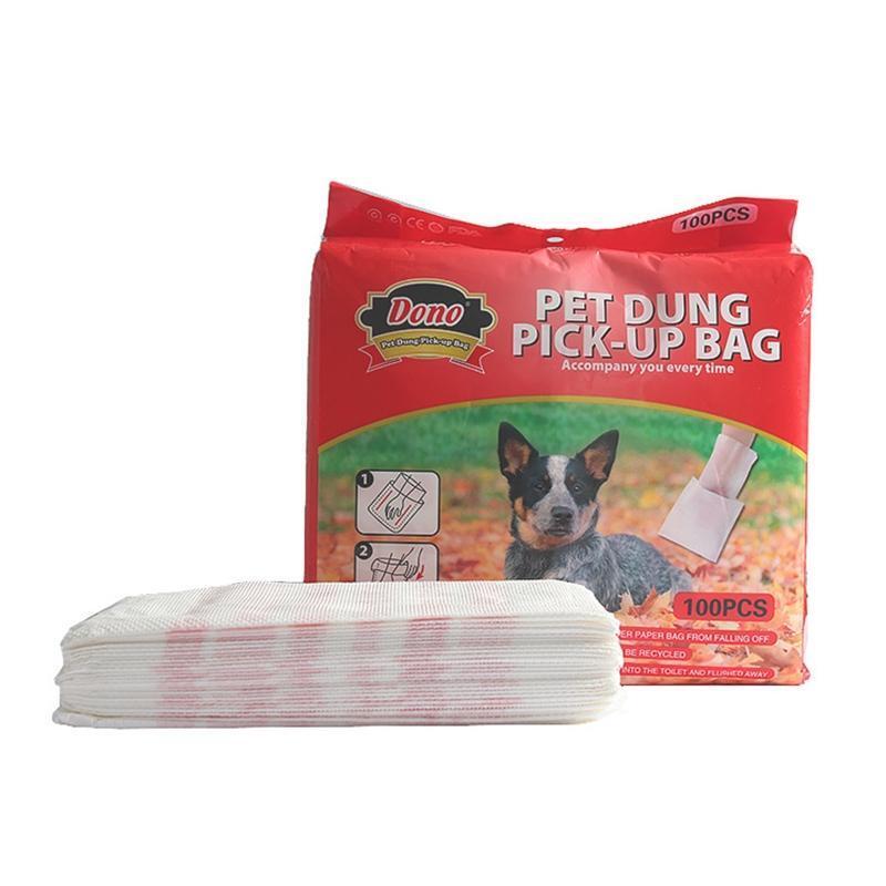 100pcs Dog Poop Bags Large Waste Bag Double Layers Biodegradable Easy to Carry