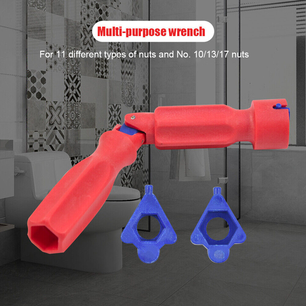 Plastic 10/13/17mm Toilet Seat Installation Wrench Spanner Repairing Tools