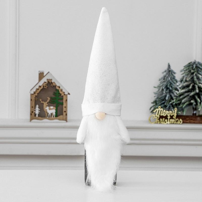 4Pcs Xmas Gnomes Bottle Covers Toppers Bottle Bag Santa Plush Wine Bottle Dress