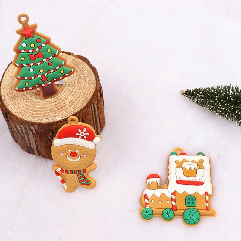 12x Christmas Tree Decor Mini Gingerbread Man Ornaments Hanging for Xmas Party