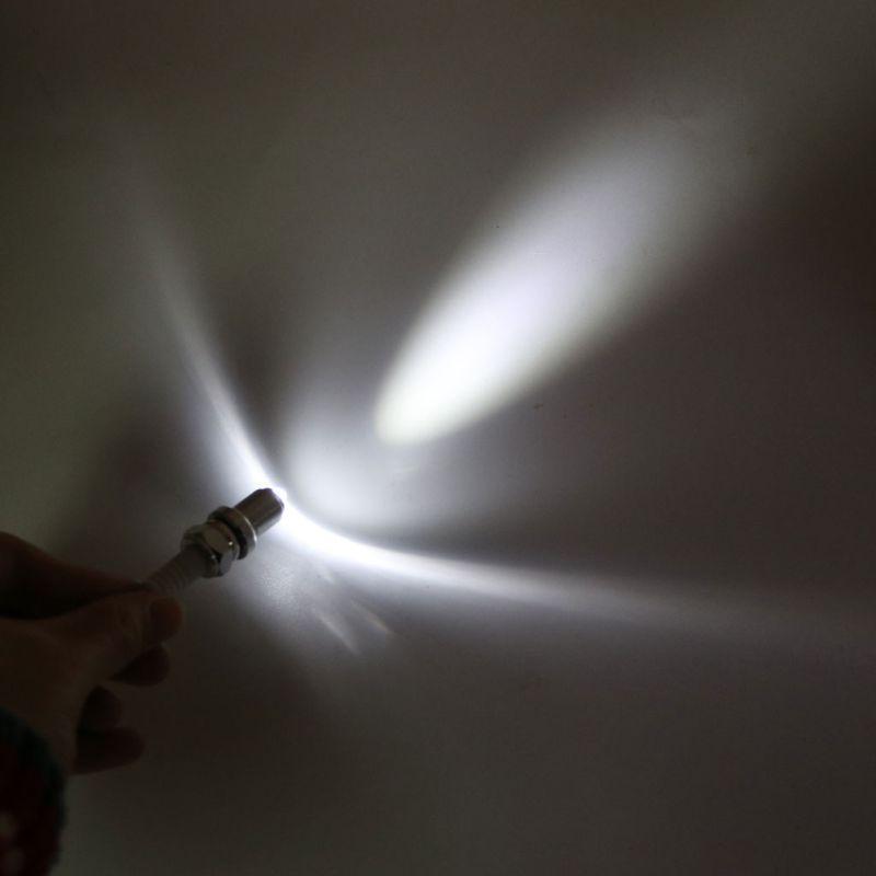 Spark Plug Shaped Pendant Key Chain LED Flashlight Keyring Gift for Friends