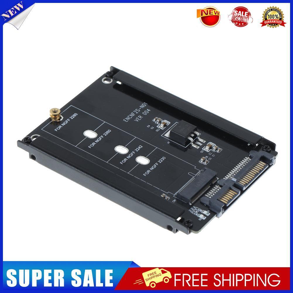 Black Metal Cased CY B+M Socket 2 M.2 NGFF (SATA) SSD to 2.5 SATA Adapter