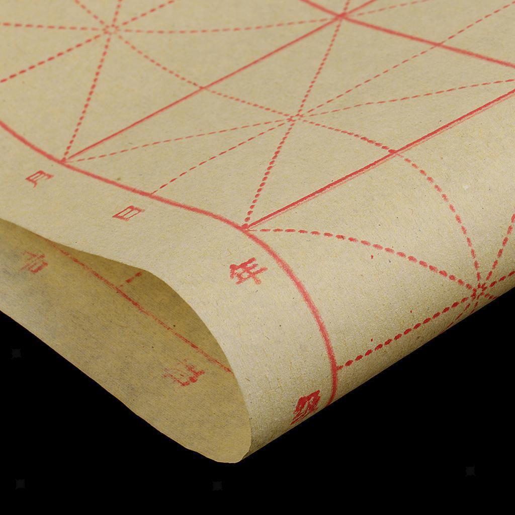 1 Pack Chinese Half-ripe Rice Paper Grid Xuan Paper Brush Writing Practice M