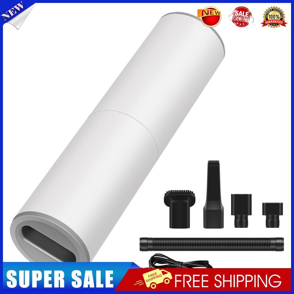 Mini Car Vacuum Cleaner Handheld 4000Pa 120W Wet Dry Home Cleaning (White)