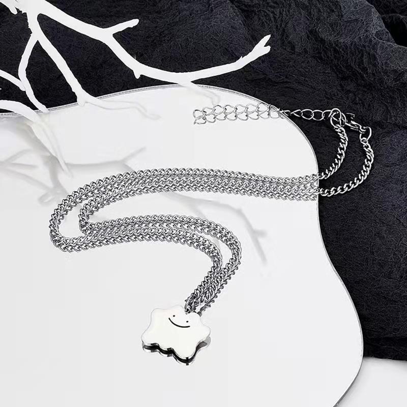 Little Monster Cloud Ghost Face Necklace Niche Design Simple Temperament Gift