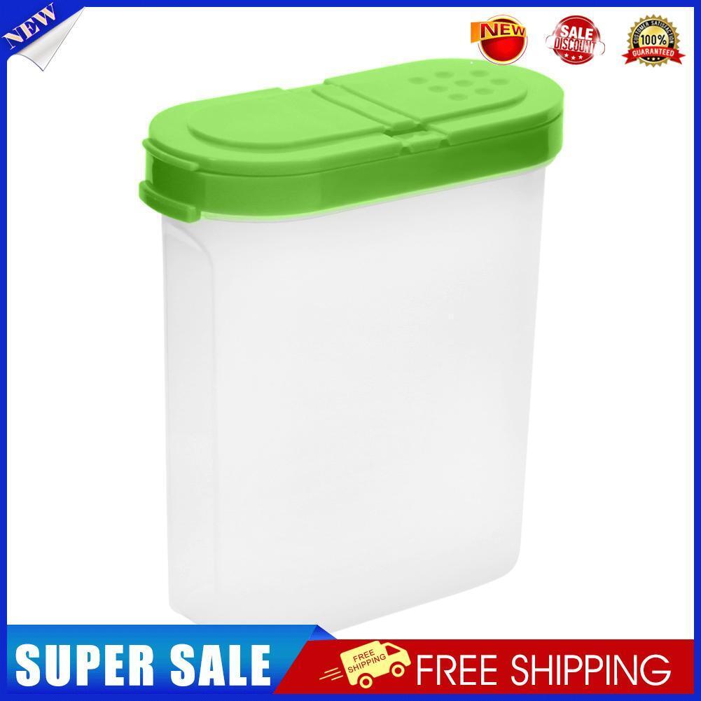 250ml 2 Lid Moisture-proof Transparent Seasoning Box Spice Condiment Bottle