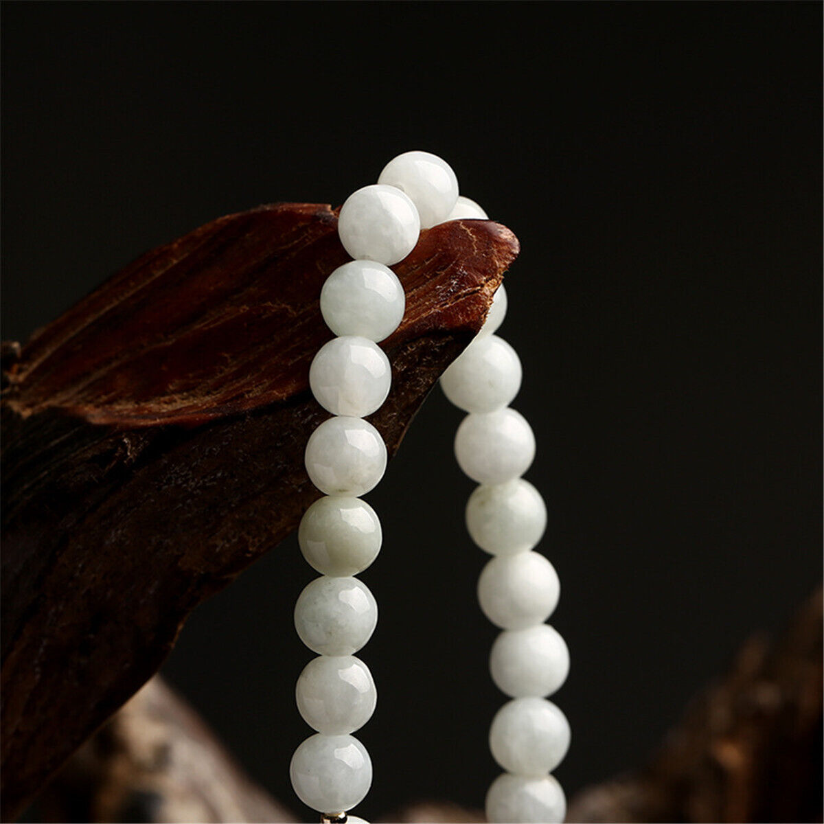 Natural Jade Agate Beads Water Drop Shell Flower Bracelet Bangle Women Jewelry