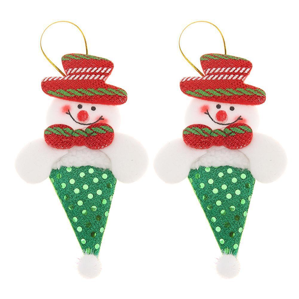 Cute Cartoon Christmas Tree Hanging Ornament Xmas New Year Pendant Decor (2