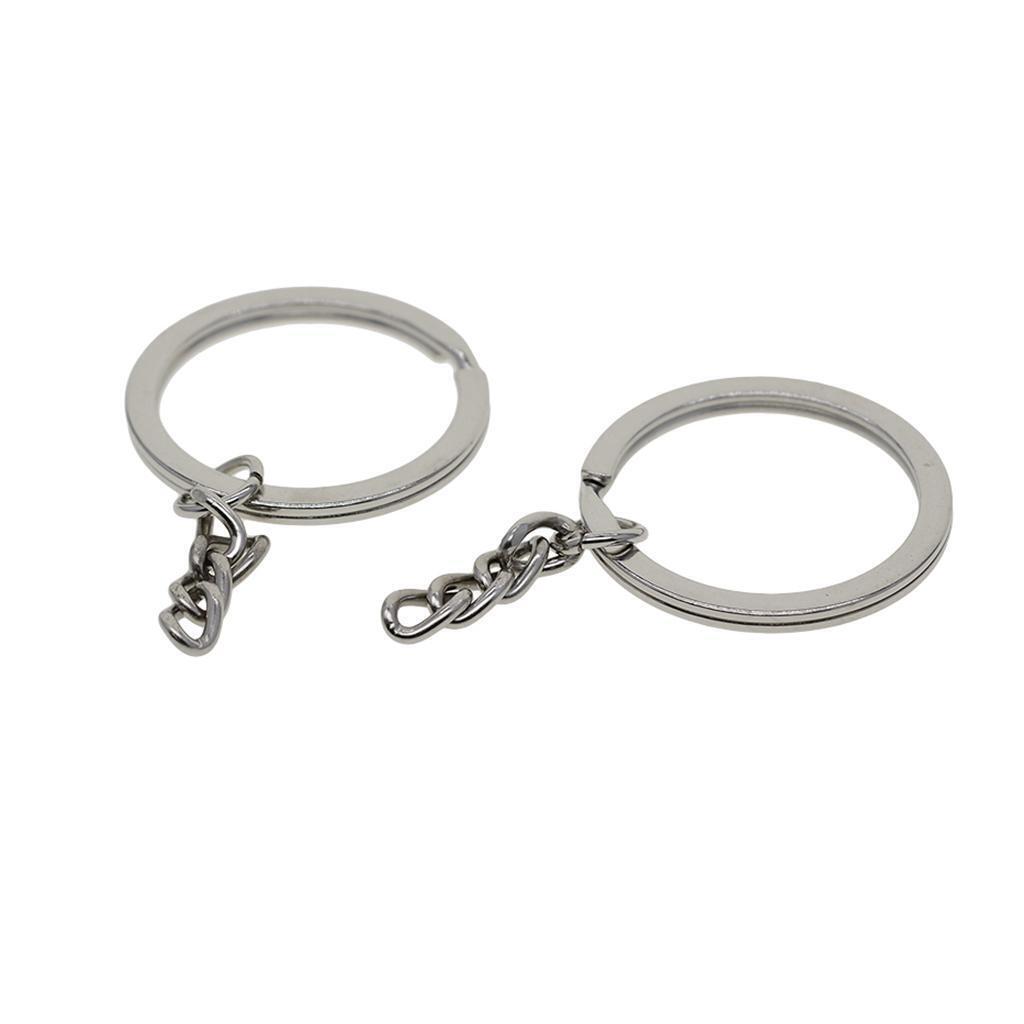 12 Pieces Metal Split Keychain Ring Parts Make Your Own Key Ring Findings