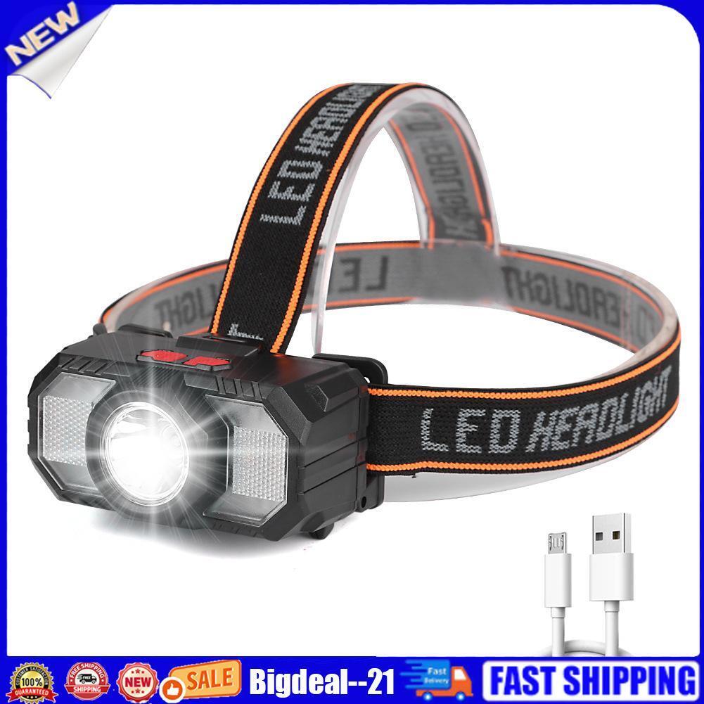 XPE SMD Headlight USB Rechargeable Torch LED Night Fishing Lamp Flashlight