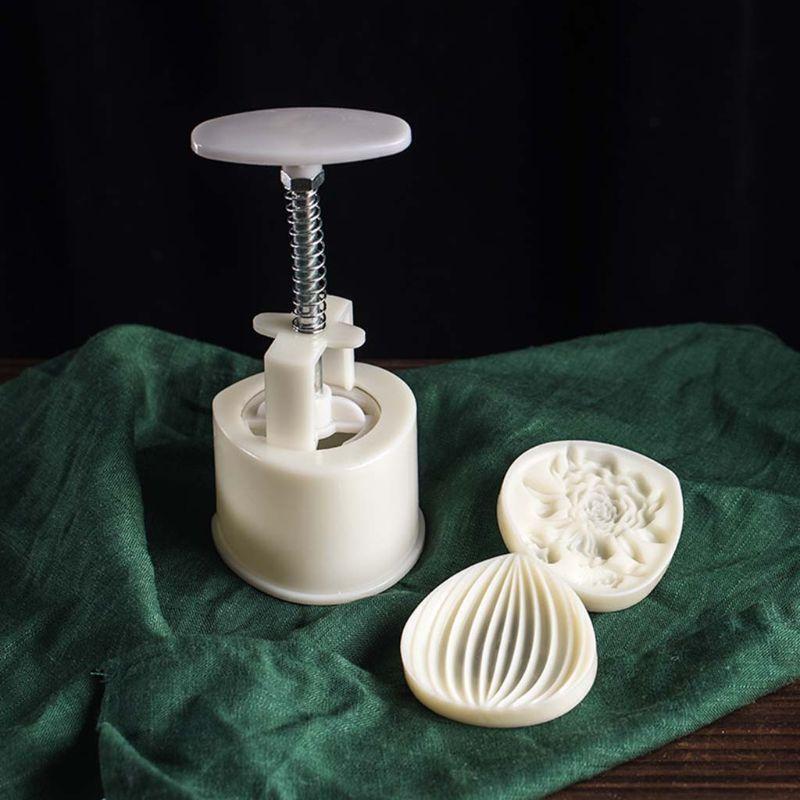 Cookie Stamp Moon Cake Maker Moon Cake Mould Thickness Adjustable Flower Shell