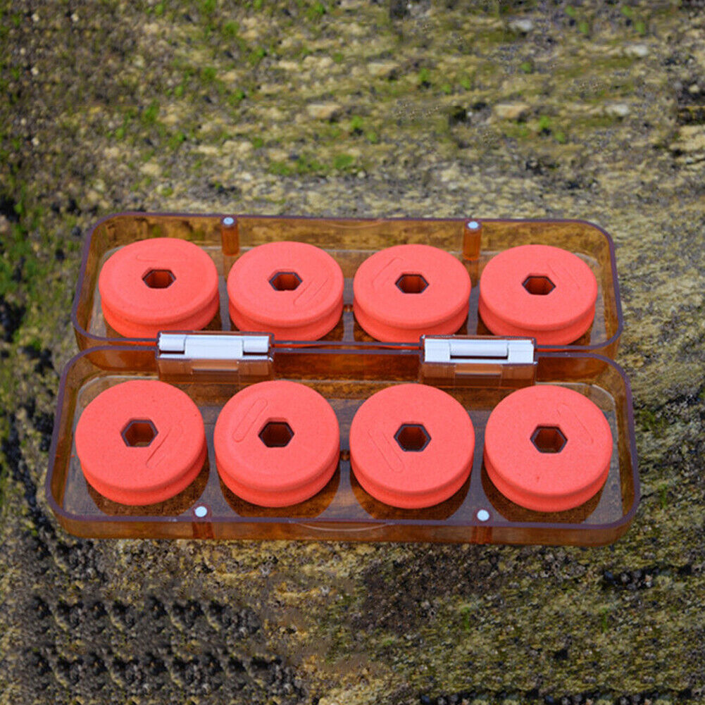 8pcs/set Winding Board Fishing Line Shaft Bobbin Spools Tackle Box Red Wire