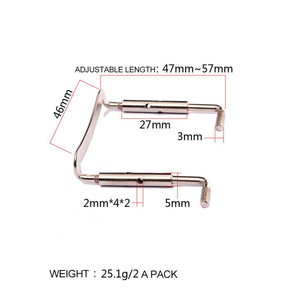 2pcs Stainless Steel Violin Chin Rest Clamp Screws Metal Violin Parts (2)