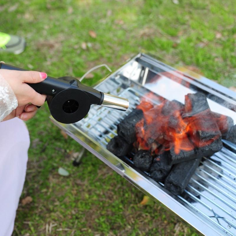 Outdoor Cooking Portable Manual Air Blower BBQ Fan Mini Hand Crank Air Blower