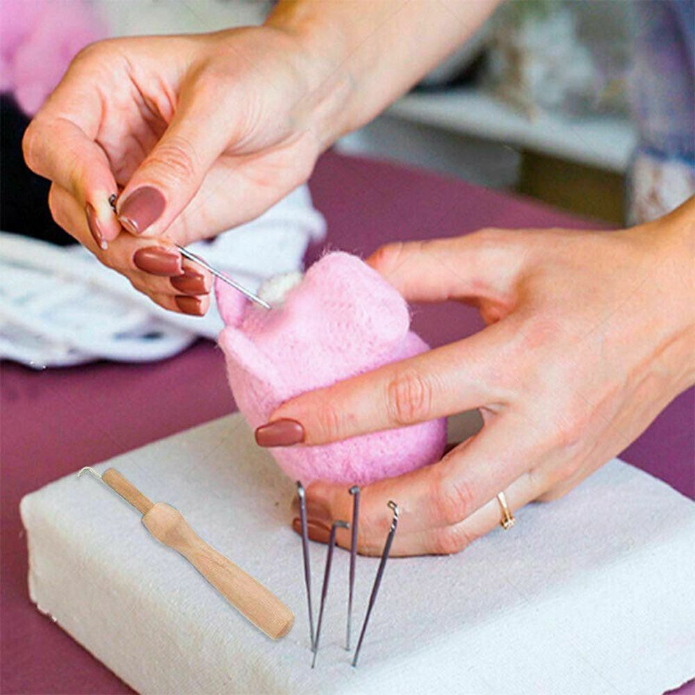 Wood Handle Felt Tools Wool Felt Tool Felting Needles Felt Needle Kit Wool Pin