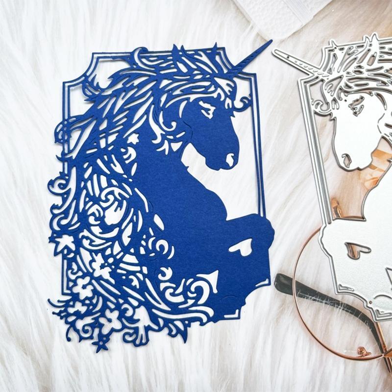 Horse Cutting Dies Metal Die Cuts DIY Embossing Stencil Template for Card Making
