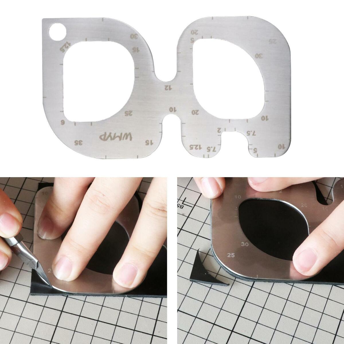 1x Round Angle Ruler Leather DIY Template Durable R Rule  for Clothing