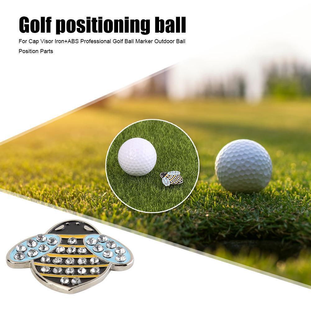 Golf Ball Marker Iron+ABS Golf Marker Ball Position Accessories (Yellow)