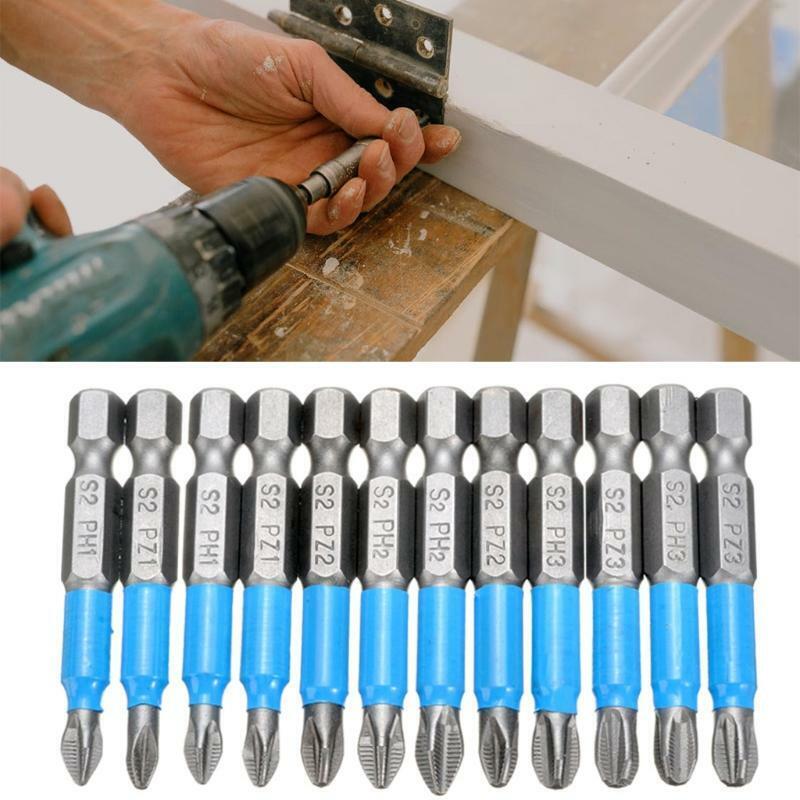 Magnetic Screwdriver Bits Set Hex Shank Screwdriver Drill Tool Accessory 6 Types