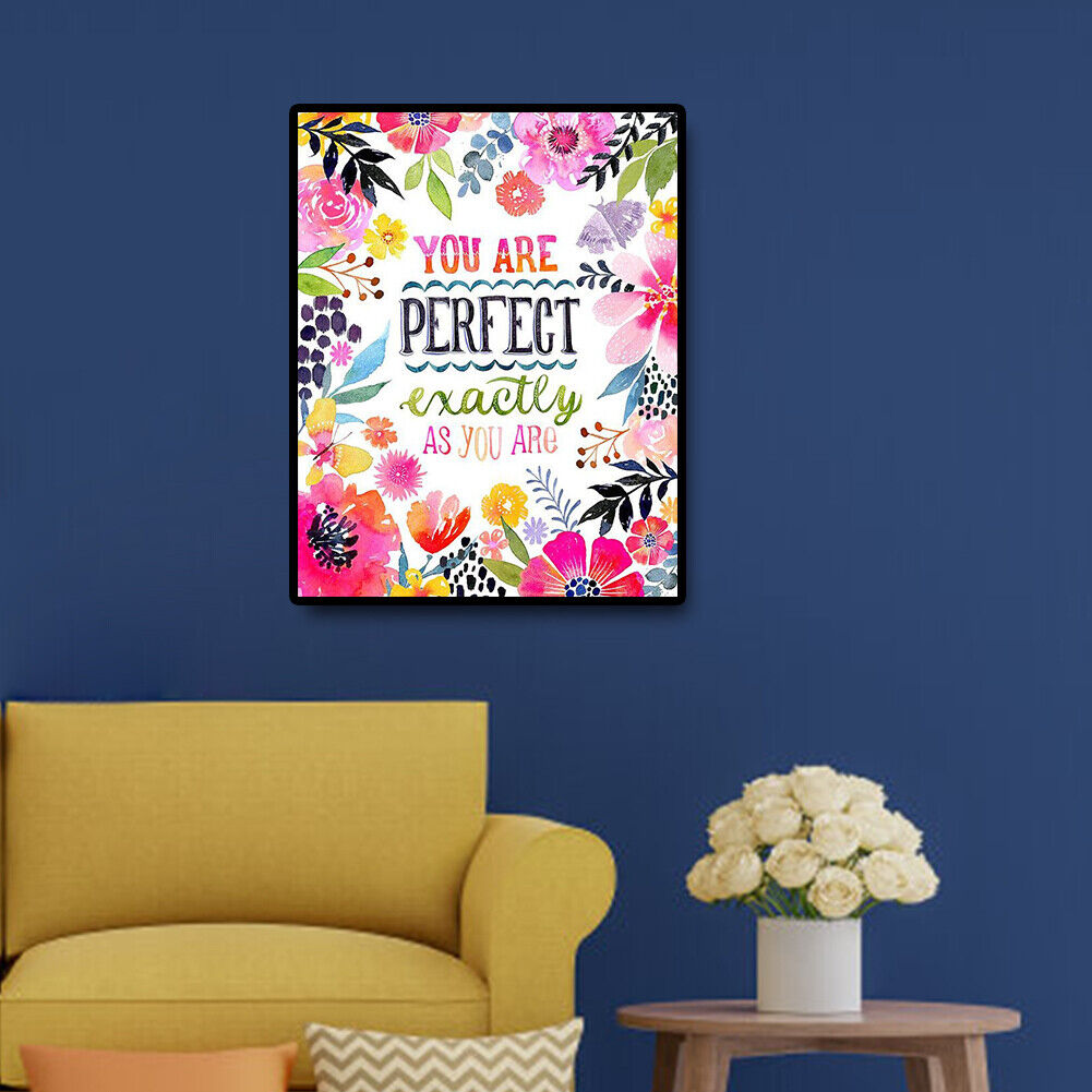 DIY Letter Cross Stitch 5D Full Round Drill Diamond Painting Wall Art Craft