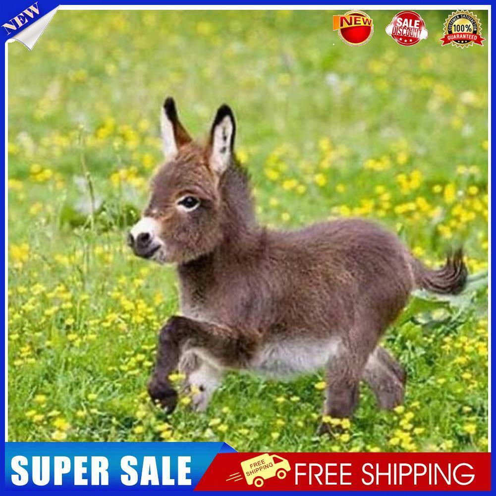 5D DIY Diamond Painting Donkey Full Round Drill Embroidery Home Decor Craft