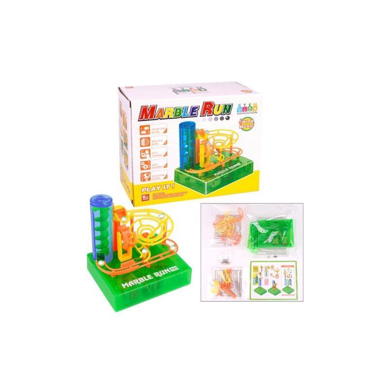 DIY Electric Maze Ball Track Marble Race Run Blocks Inserted Building Blocks for