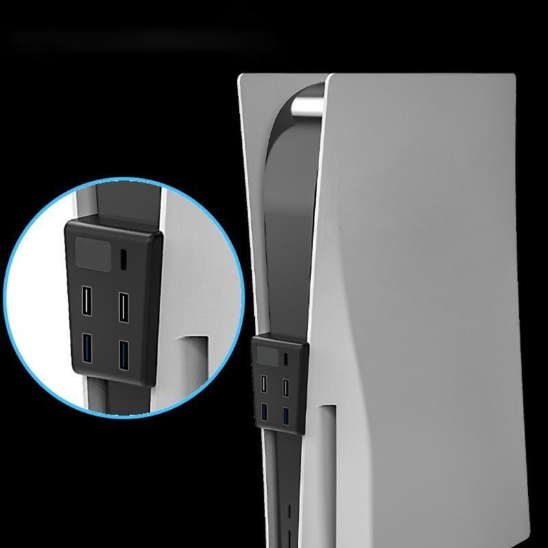 5 in1 USB Hub High-Speed ??Transmission Extender USB Connection Splitter for PS5