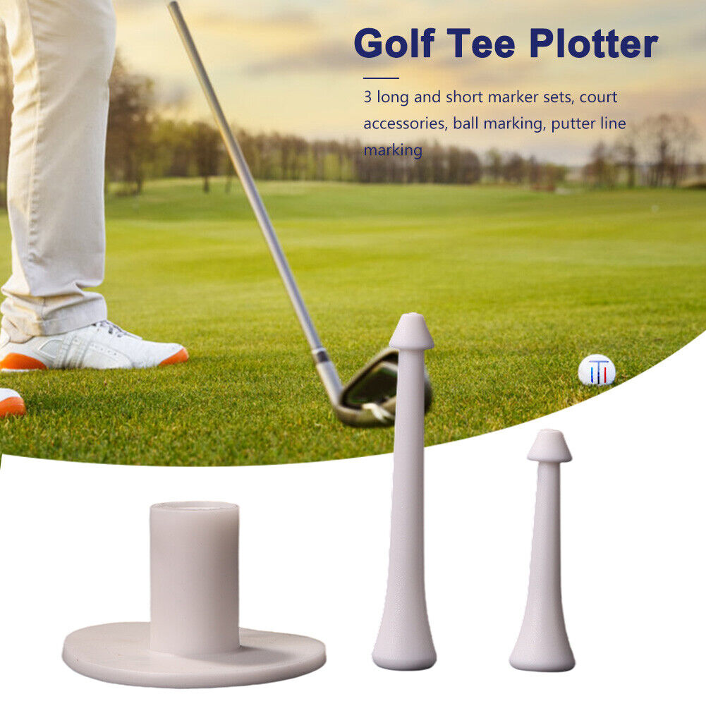 Rubber Golf Tees Kit Training Practice Tool Golf Balls Holder Tees White