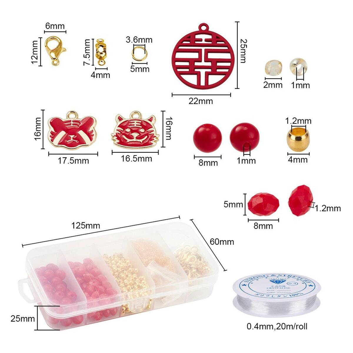 Bracelet Making Kit Assorted  with Elastic String Cords