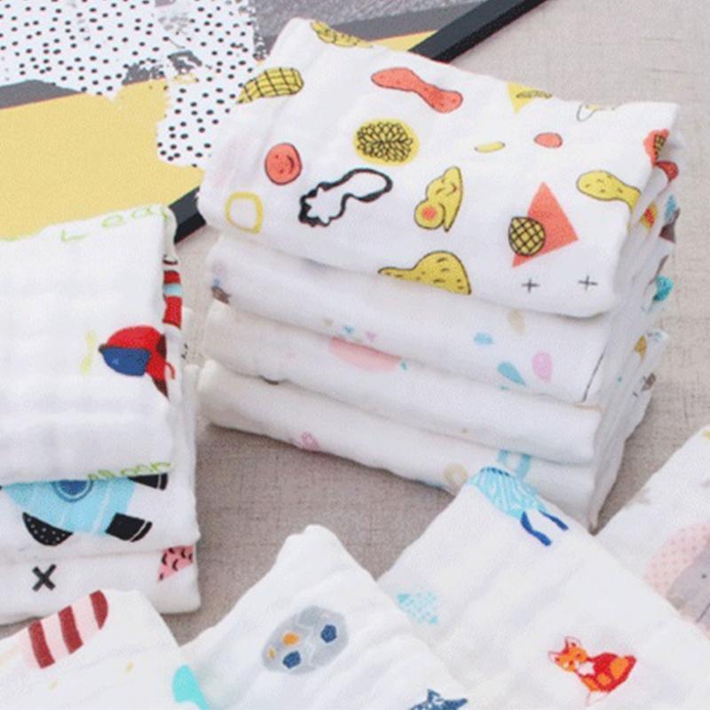 Portable Seersucker Handkerchief Infants Small Towel Cotton Hankies Small Towel
