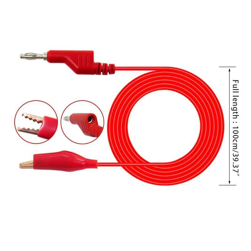 5 Pcs Labs Test Leads 1M Stackable Double End Alligator Clip Banana Plug 4mm
