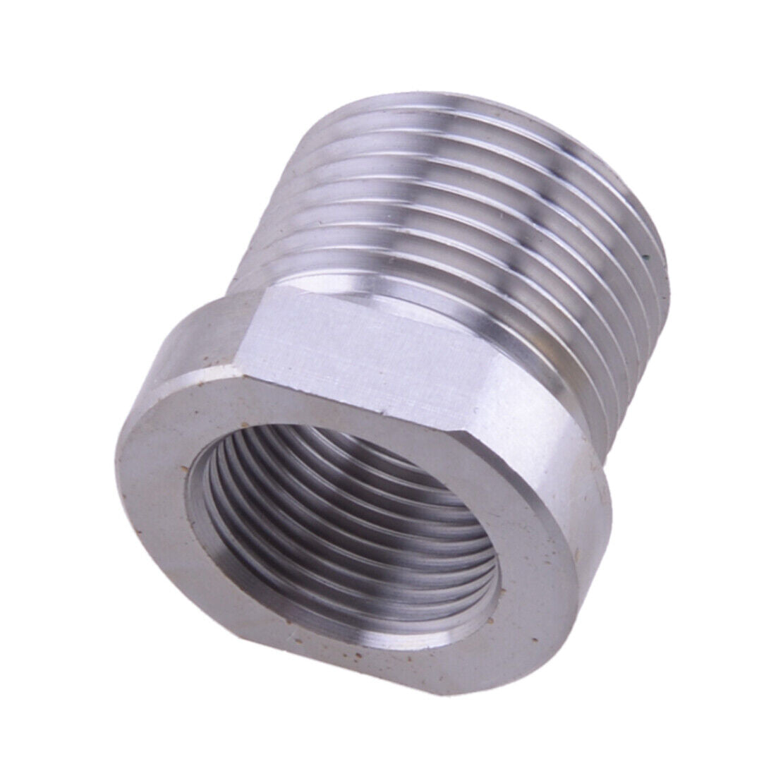 5/8-24 to 13/16-16 Stainless Steel Automotive Threaded Oil Filter Adapter New