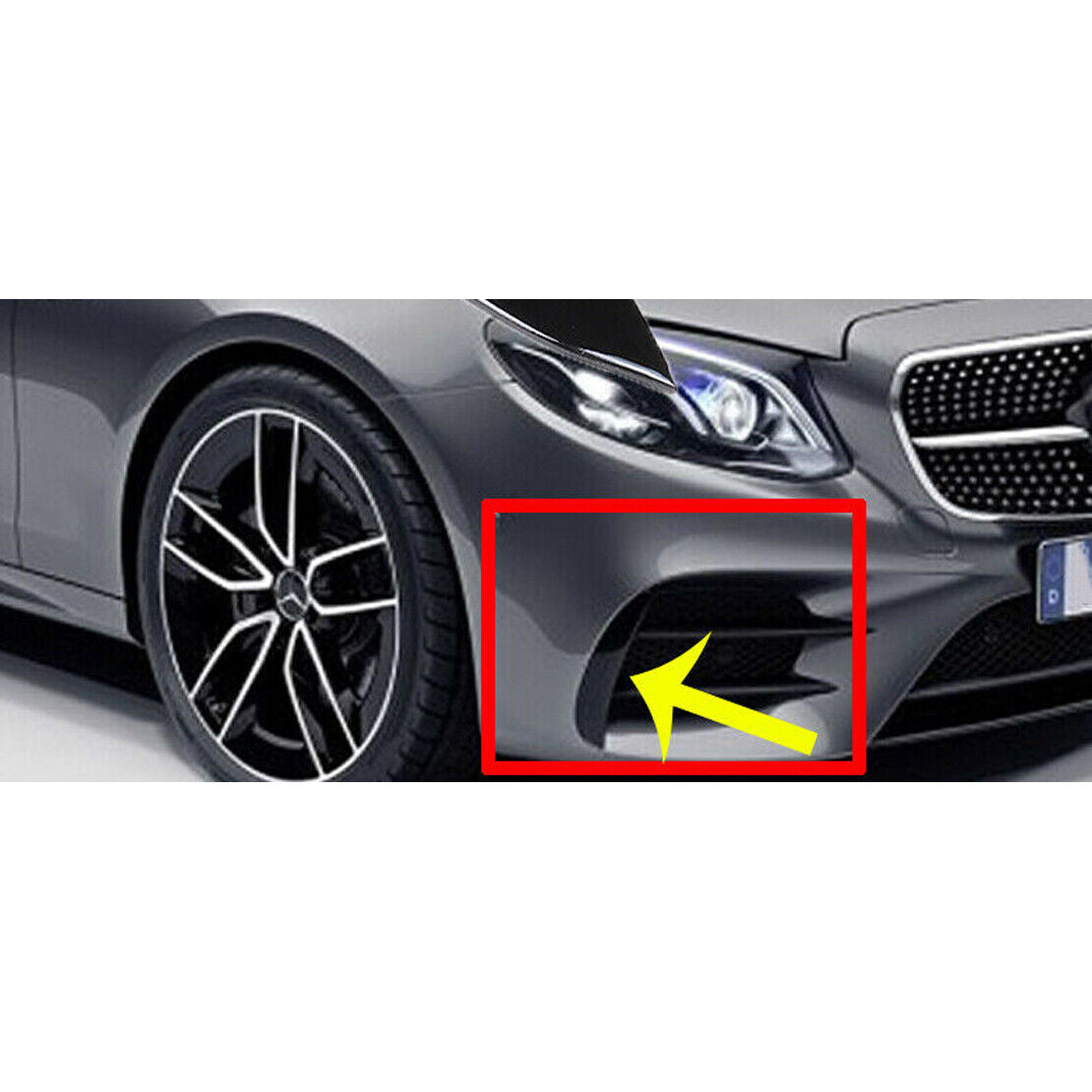 Car Front Bumper Canards Vent Flaps Fit For Mercedes-Benz E W213 E200 2016-2018