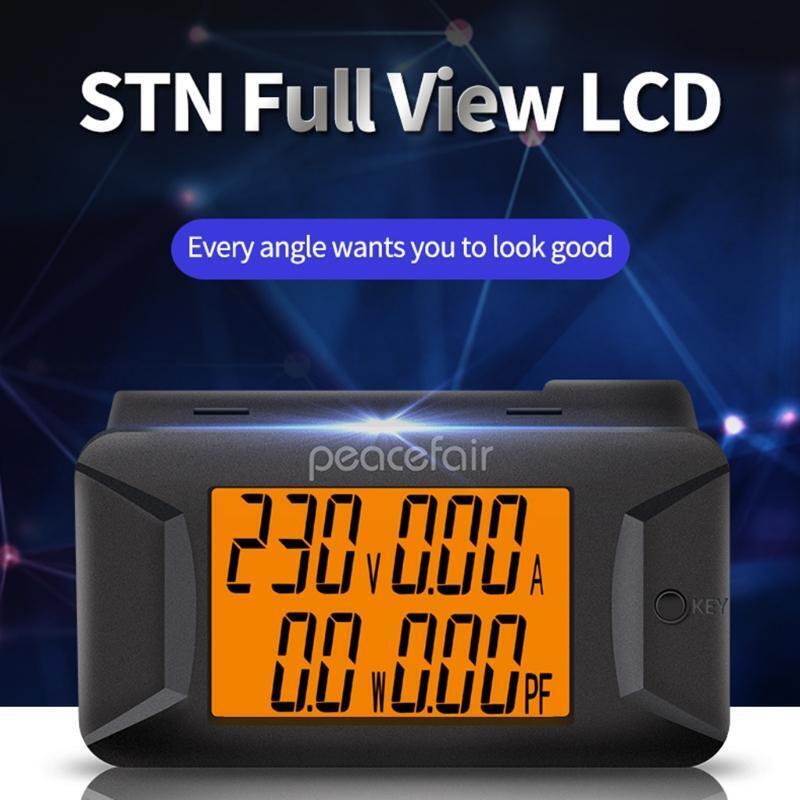 Brand New AC Single Phase 40-400V 100A Digital Wattmeter Voltmeter Ammeter