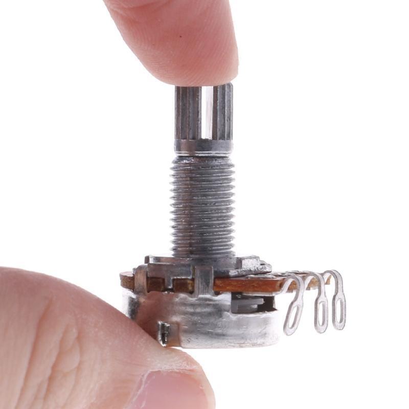 A10K Potentiometer Splined Pot Electric Guitar Bass Effect Amp Tone Volume 18mm