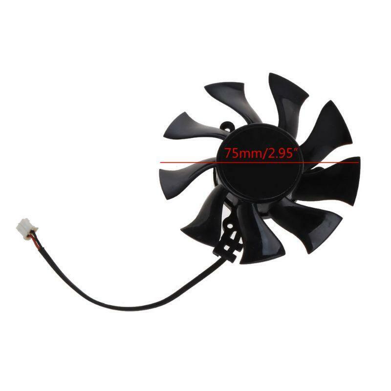 FD8015H12S 75mm 2Pin Graphics Card Cooling Fan For Sapphire HD6850 HD4860 HD5850