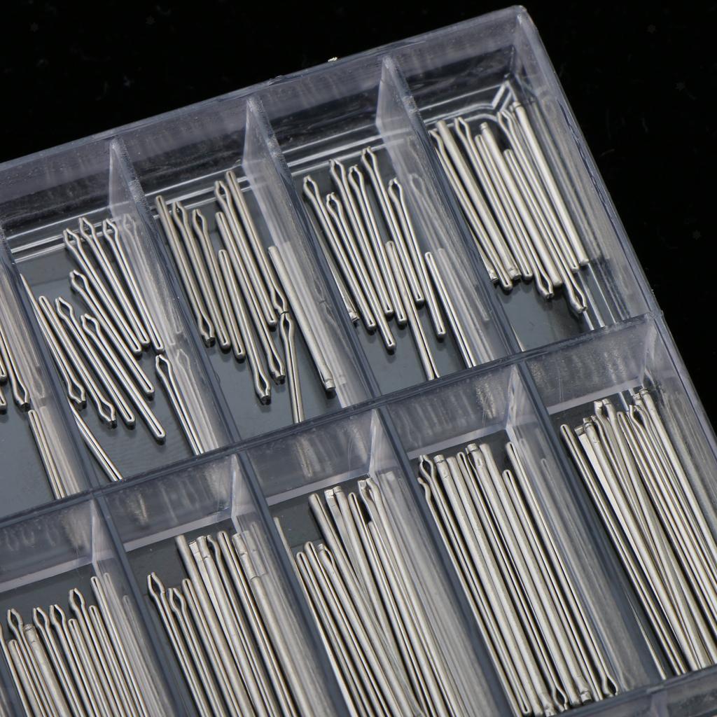 180Pcs Watch Strap Bracelet Band Split Cotter Pins Bars Links Sizes 8-26mm