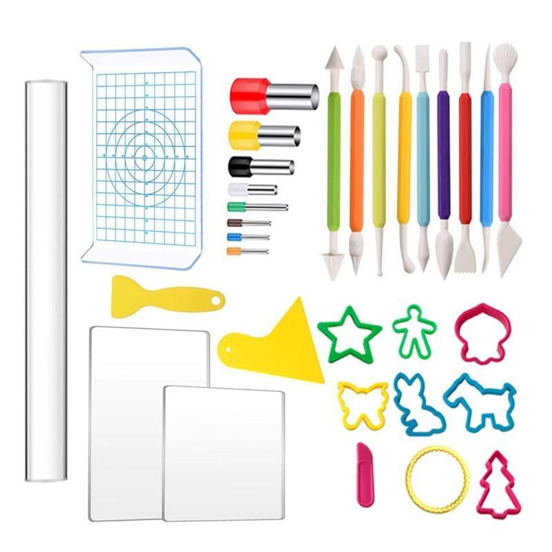 Polymer Clay Cutters Set of 32 DIY Handmade Clay Polymer Kit Supplies